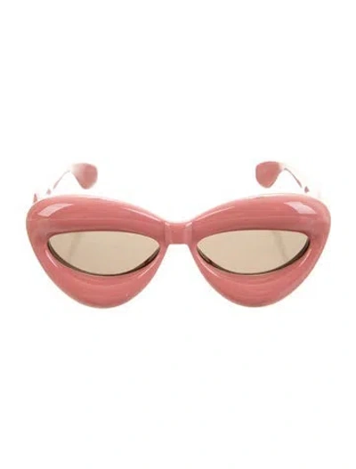Pre-owned Loewe Cat-eye Mirrored Sunglasses In Pink