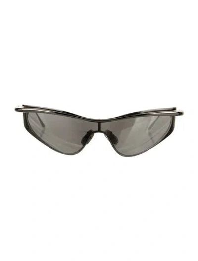 Pre-owned Loewe Cat-eye Mirrored Sunglasses In Silver