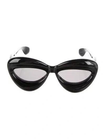 Pre-owned Loewe Cat-eye Tinted Sunglasses In Black