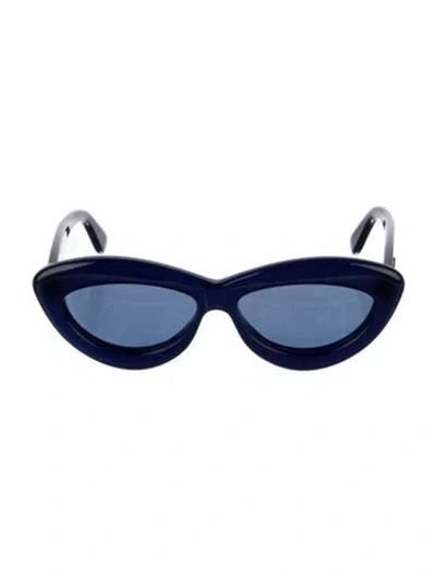 Pre-owned Loewe Cat-eye Tinted Sunglasses In Blue