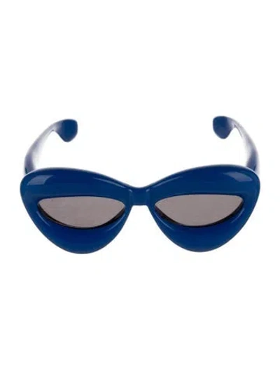 Pre-owned Loewe Cat-eye Tinted Sunglasses In Blue