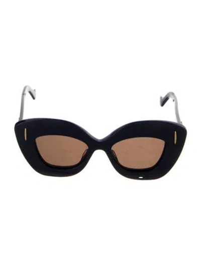 Pre-owned Loewe Cat-eye Tinted Sunglasses In Blue
