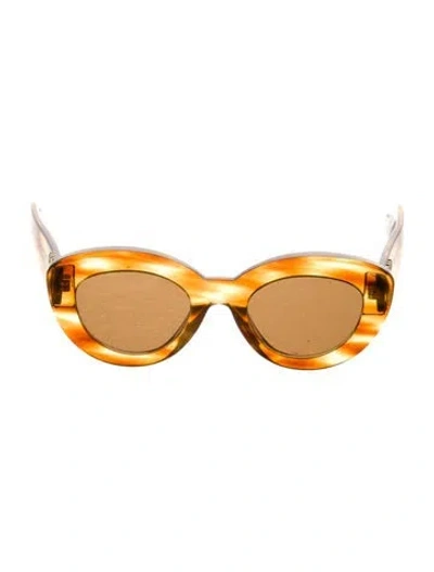Pre-owned Loewe Cat-eye Tinted Sunglasses In Brown