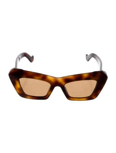 Pre-owned Loewe Cat-eye Tinted Sunglasses In Brown