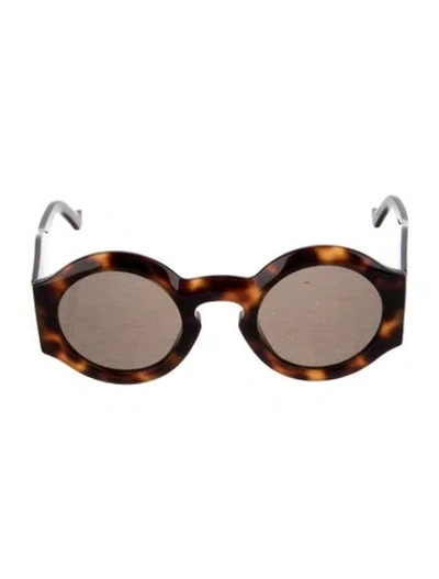 Pre-owned Loewe Cat-eye Tinted Sunglasses In Brown