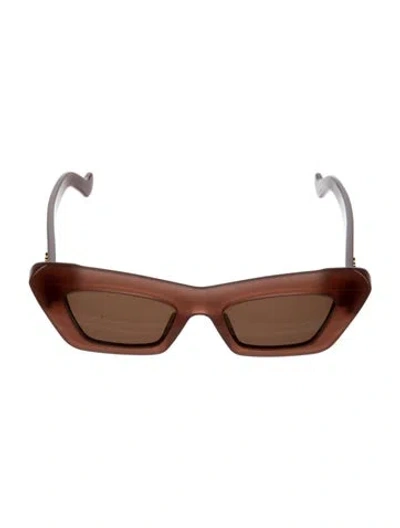 Pre-owned Loewe Cat-eye Tinted Sunglasses In Brown