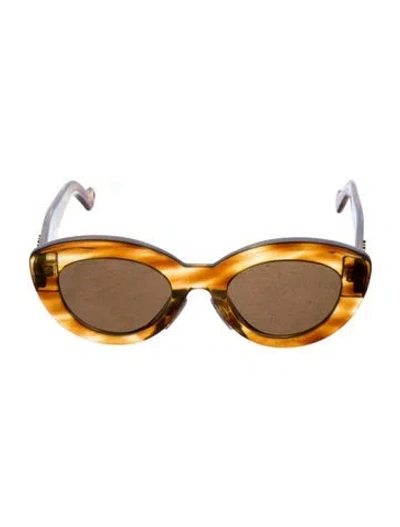 Pre-owned Loewe Cat-eye Tinted Sunglasses In Brown