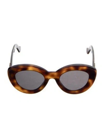 Pre-owned Loewe Cat-eye Tinted Sunglasses In Brown