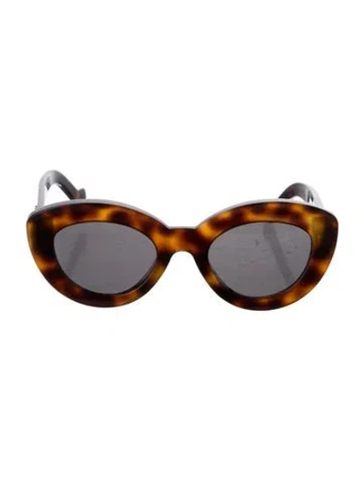 Pre-owned Loewe Cat-eye Tinted Sunglasses In Brown