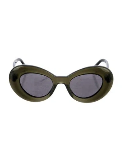 Pre-owned Loewe Cat-eye Tinted Sunglasses In Green