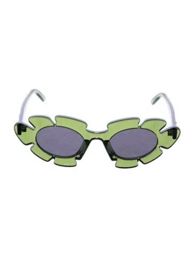 Pre-owned Loewe Cat-eye Tinted Sunglasses In Green