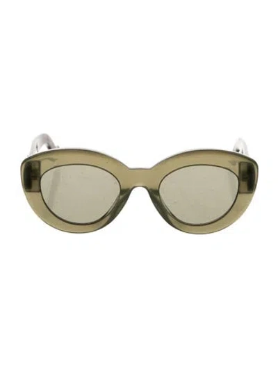 Pre-owned Loewe Cat-eye Tinted Sunglasses In Green