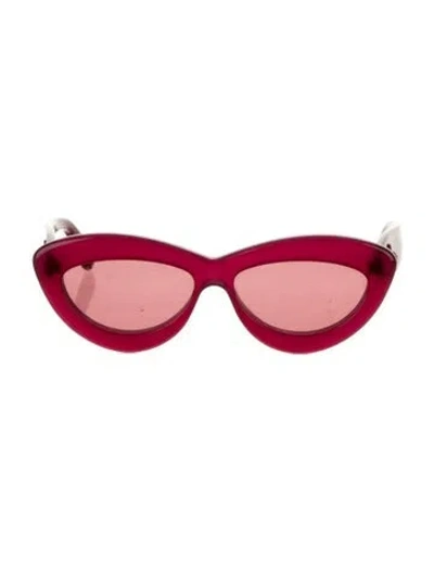 Pre-owned Loewe Cat-eye Tinted Sunglasses In Purple