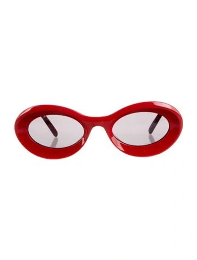 Pre-owned Loewe Cat-eye Tinted Sunglasses In Red