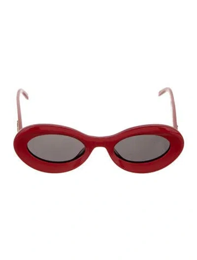 Pre-owned Loewe Cat-eye Tinted Sunglasses In Red