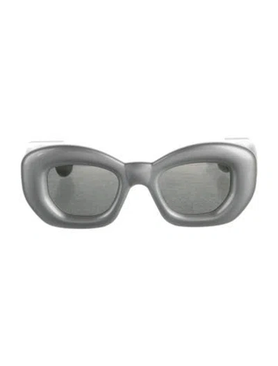 Pre-owned Loewe Cat-eye Tinted Sunglasses In Silver