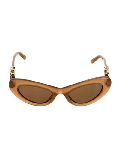 Pre-owned Loewe Cat-eye Tinted Sunglasses W/ Tags In Brown