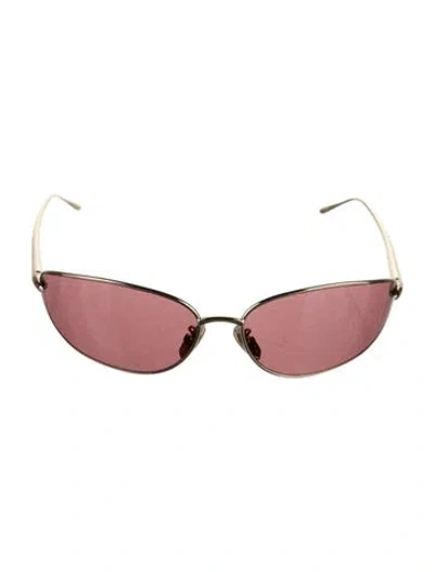 Pre-owned Loewe Cat-eye Tinted Sunglasses W/ Tags In Gold/metallic