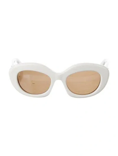 Pre-owned Loewe Cat-eye Tinted Sunglasses In White