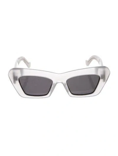 Pre-owned Loewe Cat-eye Tinted Sunglasses In White