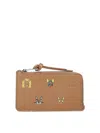 Loewe X Louis Wain Leather Cats Coin Card Holder In Brown
