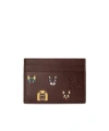 Loewe Cats Plain Cardholder In Classic Calfskin In Brown