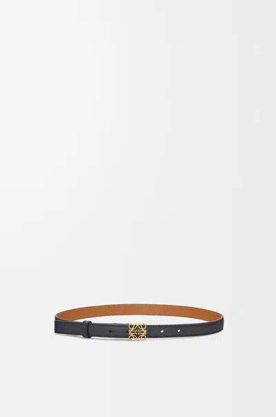Loewe Anagram Leather Belt In Black