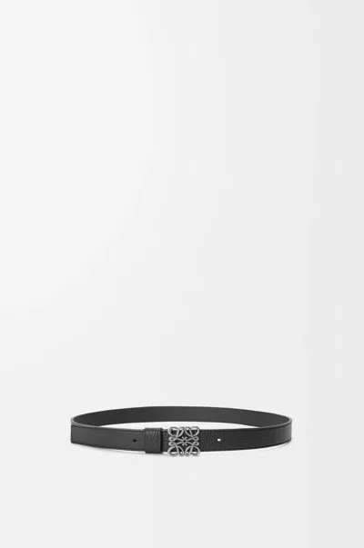 Loewe Chunky Anagram Belt In Supple Grained Calfskin In Black