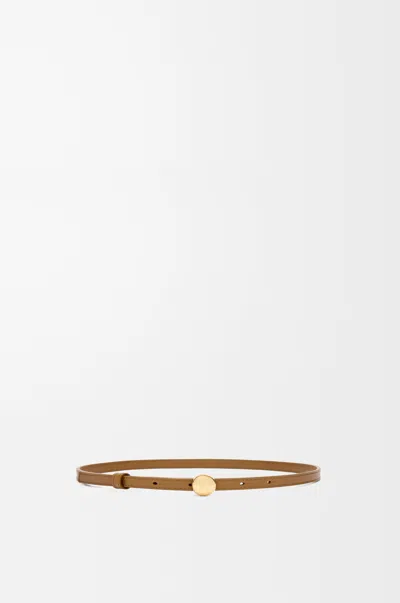 Loewe Ceinture En Cuir De Veau Lisse Pebble In Brown