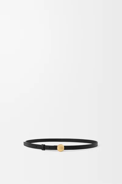 Loewe Pebble Leather Belt In Black Gold