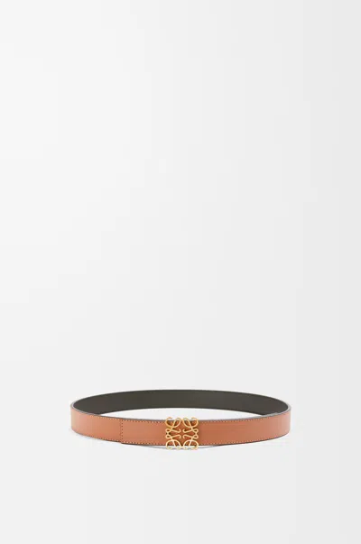 Loewe Ceinture Réversible Anagram En Cuir De Veau In Red