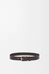 Loewe Roller Curve Leather Belt In Black