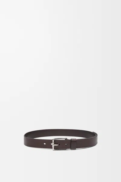 Loewe Roller Curve Leather Belt In Brown