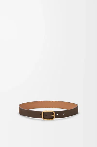 Loewe Rounded Soft Belt In Nubuck Size:95 For Woman In Red