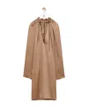 Loewe Chain-detail Silk Mini Dress In Brown