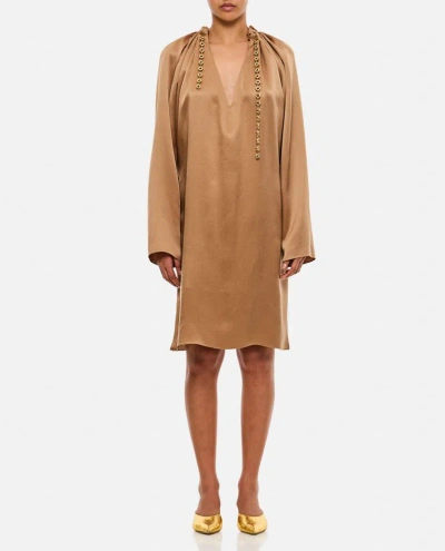 Loewe Chain Dress In Beige