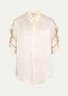 LOEWE CHAIN-SLEEVE BUTTON DOWN BLOUSE