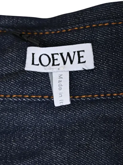 Pre-owned Loewe Chain-trim Denim Shirt In Blue
