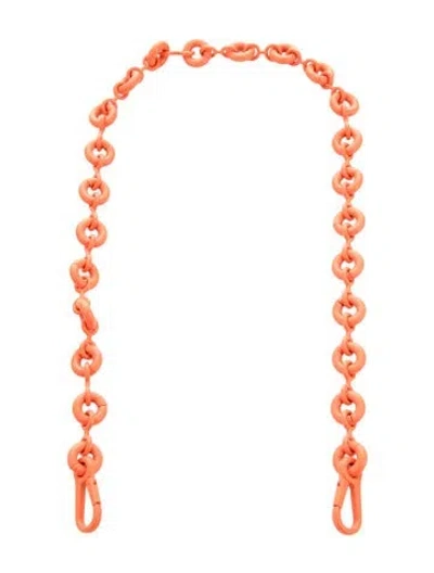Pre-owned Loewe Chain-link Bag Strap In Orange