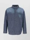 Loewe Chambray Shirt Long Sleeves In Blue