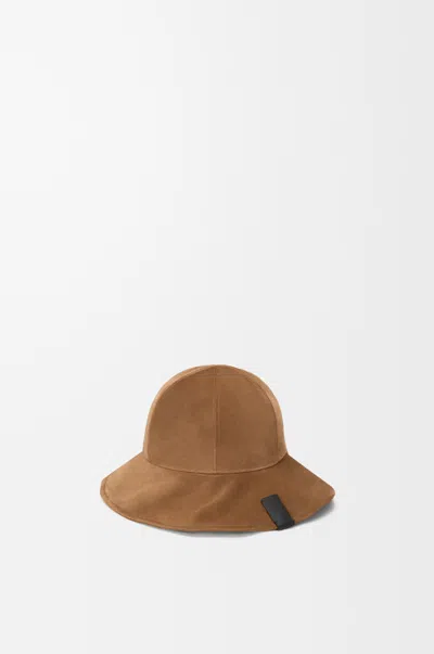 Loewe Country Suede Hat In Brown