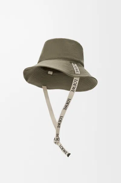 Loewe Fisherman Hat In Canvas Size:m For Woman In Green