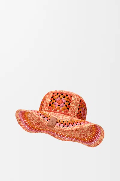 Loewe Fisherman Hat In Raffia Size:s For Woman In Multi