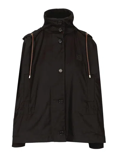 Loewe Hooded Jacket In Black