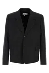 Loewe Charcoal Wool Blazer In Gray