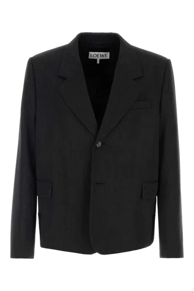 LOEWE CHARCOAL WOOL BLAZER