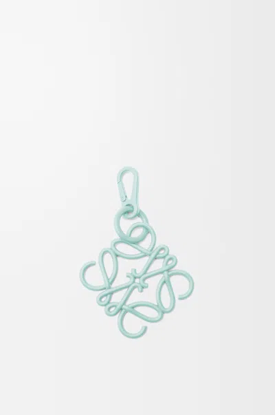 Loewe Women Anagram Leather Charm In Blue