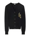 Loewe Charm-detail V-neck Cardigan In Black