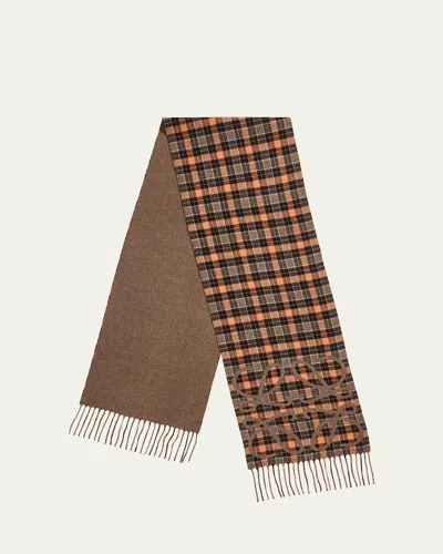 Loewe Check Anagram Silk-cashmere Scarf