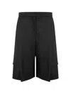 Loewe Check-pattern Cargo Shorts In Black